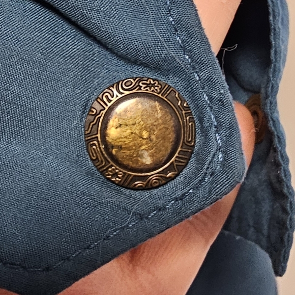 Vintage Gortex Blue Lightweight Shirt Jacket with Hood and Relaxed Fit - Picture 9 of 9